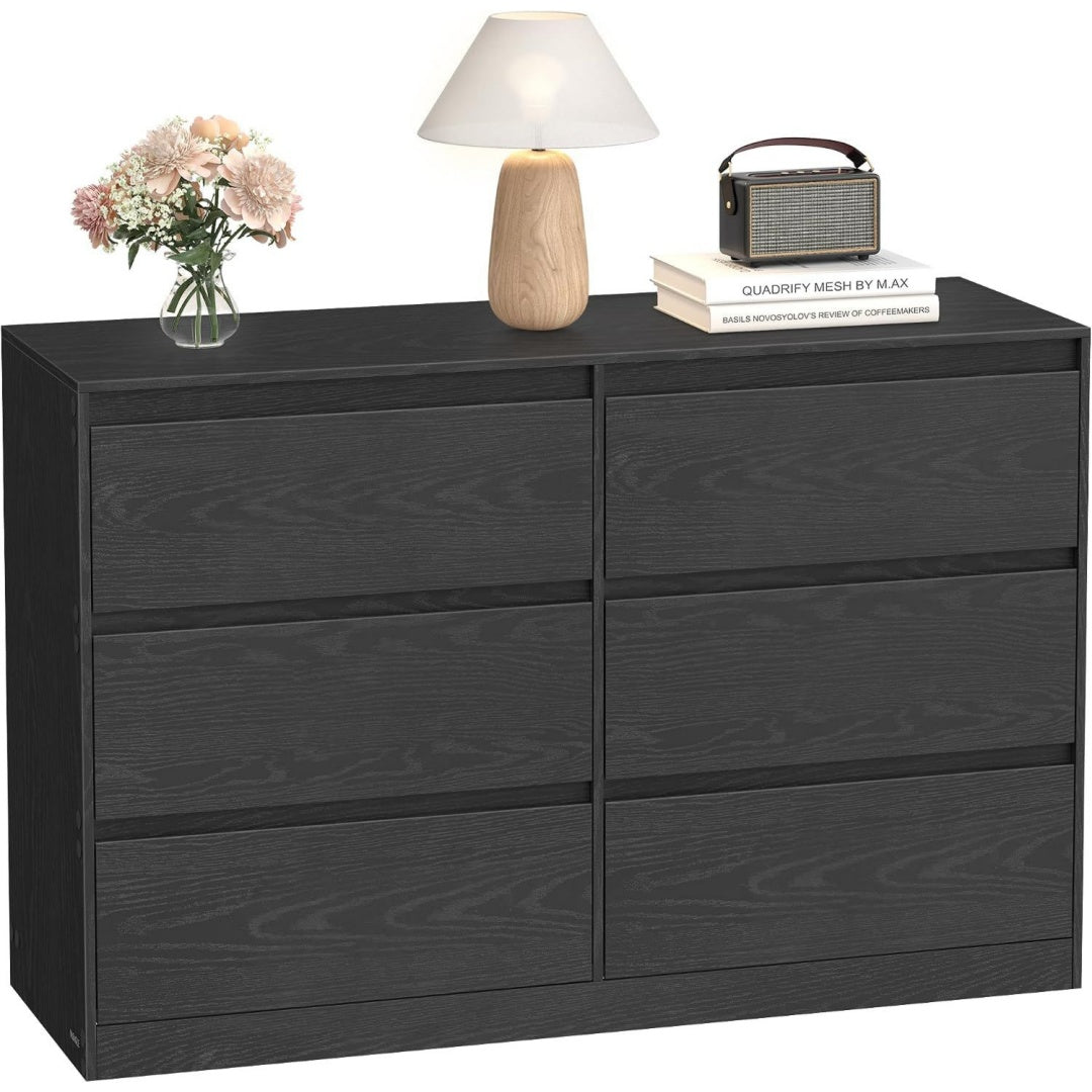 Commode gris fonce en MDF robuste