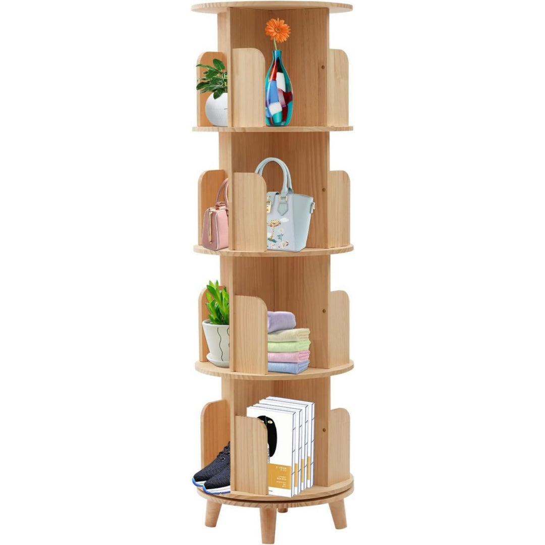 Tour de rangement marron en bois