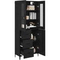 Buffet haut noir en chene