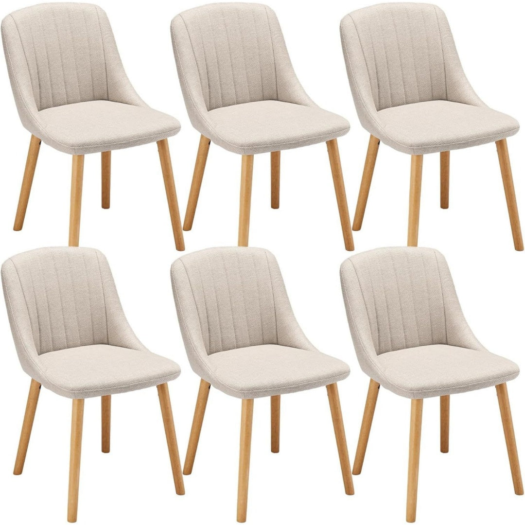 Gris clair douceur, chaise rembourree en bois 43.5 x 48.5 x 81 cm