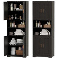 Meuble colonne noir metal 60 cm, rangement esprit fermier