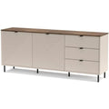 Commode gris clair etagere ouverte moderne, gain de place