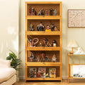 Vitrine beige 32 x 80 x 172 cm minimaliste