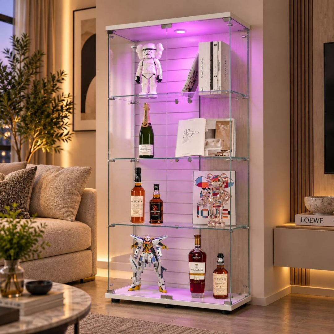 Vitrine design moderne marron 164 x 80 x 36 cm