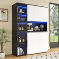 Buffet en verre creme 120 x 40 x 160 cm