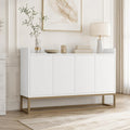 Buffet gris clair bois ingenierie 120 cm, rangement finition rustique