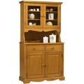 Buffet etageres reglables marron 4 portes et 2 tiroirs