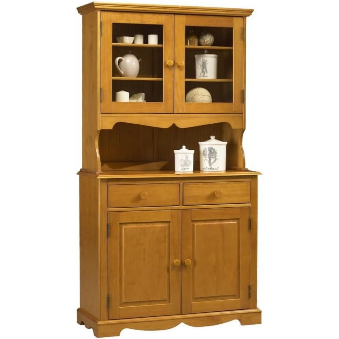 Buffet etageres reglables marron 4 portes et 2 tiroirs
