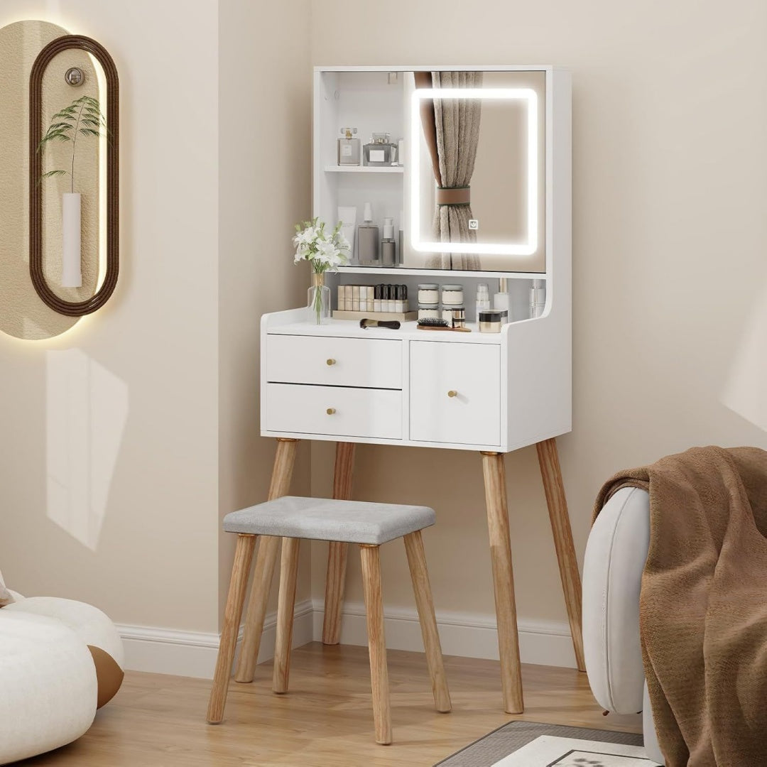 Moderne Coiffeuse gris clair parfaite dressing
