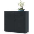Commode de rangement contemporaine gris fonce