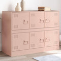 Buffet rose tendance acier 99 x 39 x 73 cm