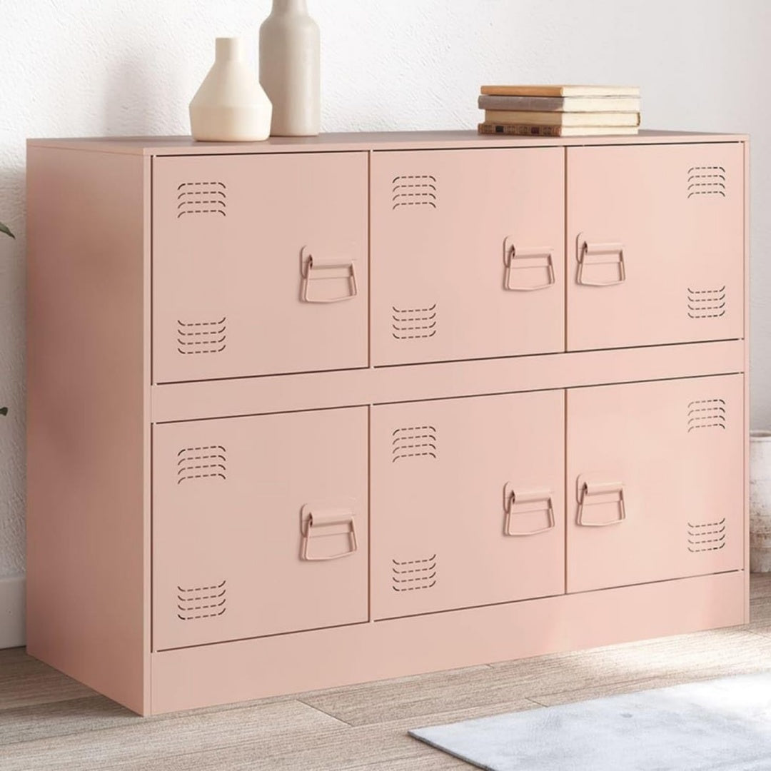 Buffet rose tendance acier 99 x 39 x 73 cm