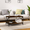 Table basse gris clair 80 x 50 x 45 cm