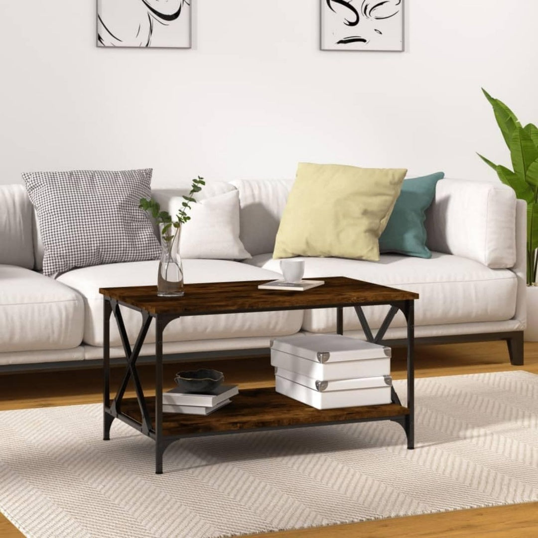 Table basse gris clair 80 x 50 x 45 cm