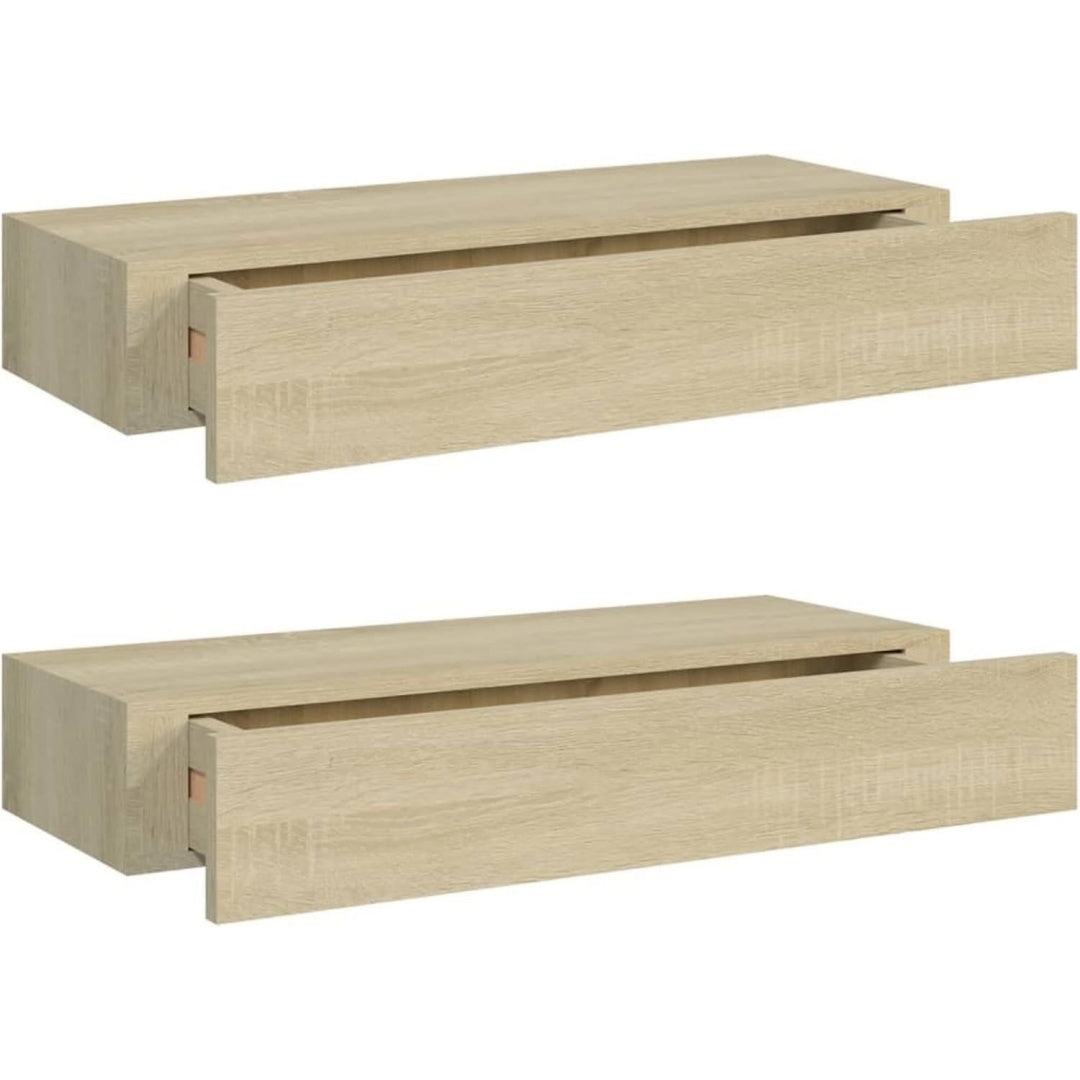 Beige chevet, 2 etageres en metal