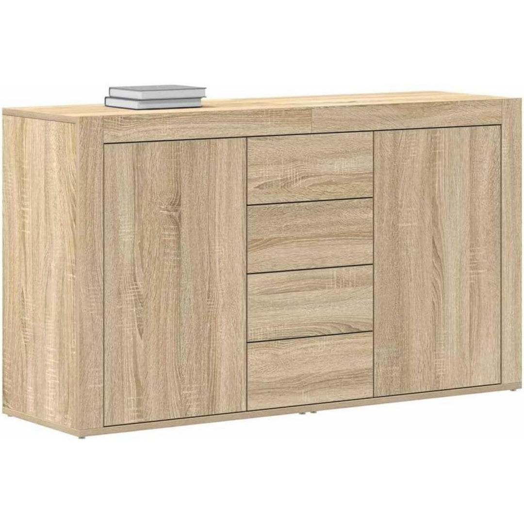 Buffet contemporain 4 tiroirs et 2 portes en bois