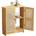 Armoire en rotin tresse marron 25 x 70 x 50 cm