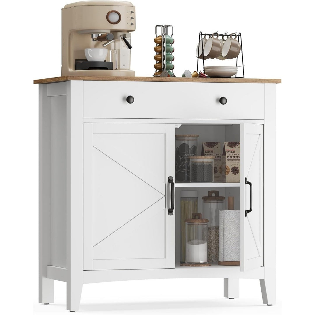 Meuble de rangement gris clair acier 80 cm, rangement finition rustique