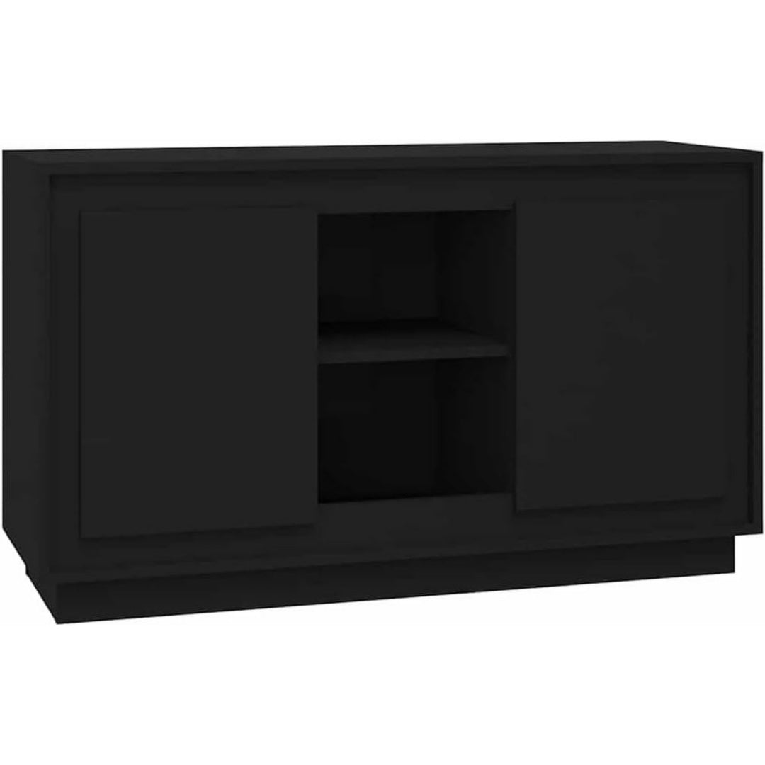 Buffet large 60 cm de haut en bois noir