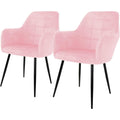Chaise de reunion rose en acier