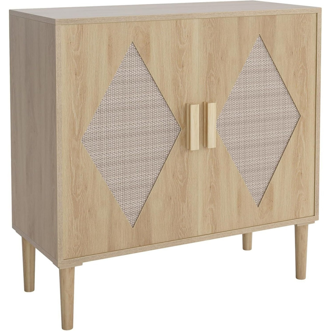 Desserte marron grand espace de rangement en MDF