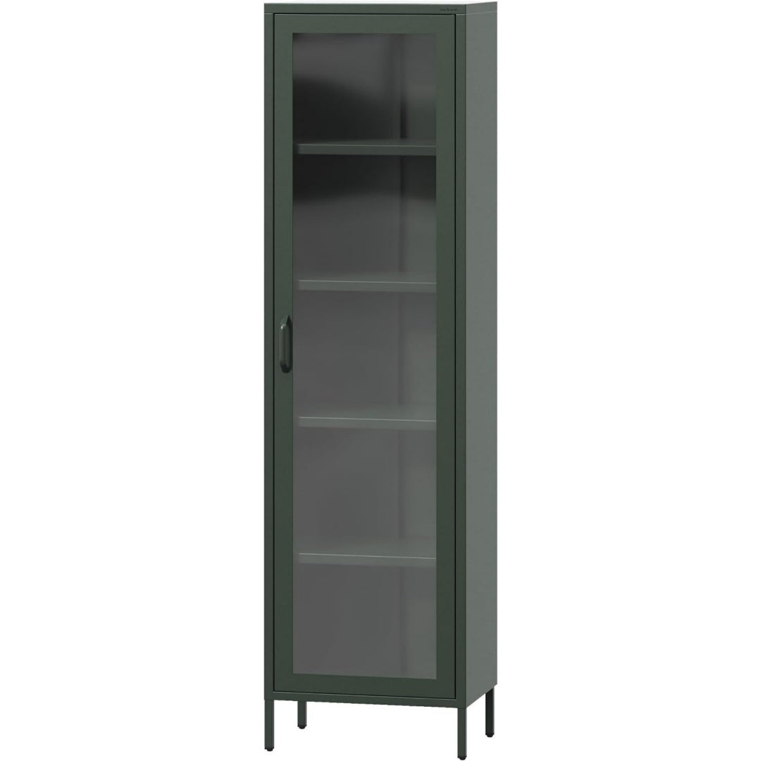 Vitrine gris fonce 50 x 180 x 35 cm