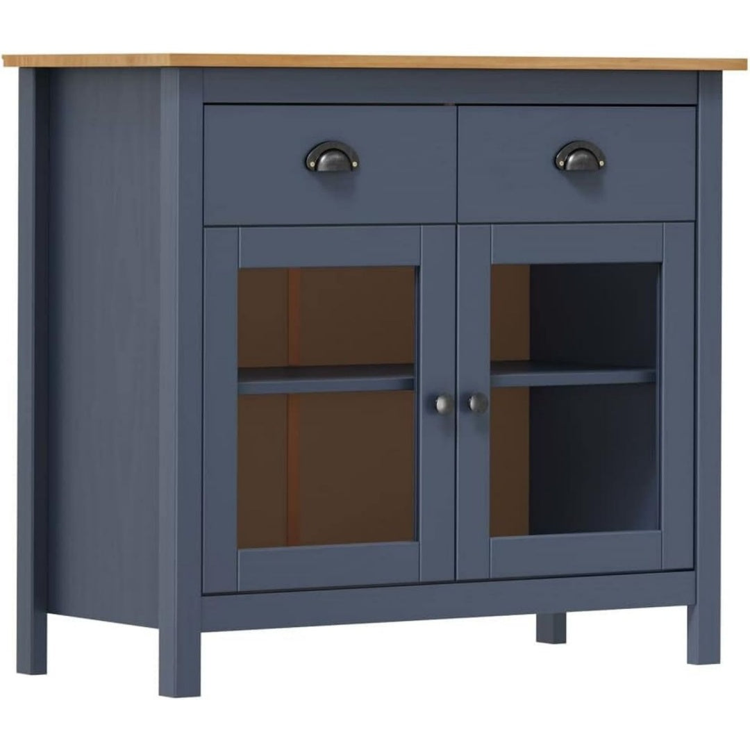 Commode industrielle en bois de pin et pin
