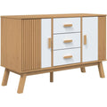 Design scandinave buffet 3 tiroirs beige