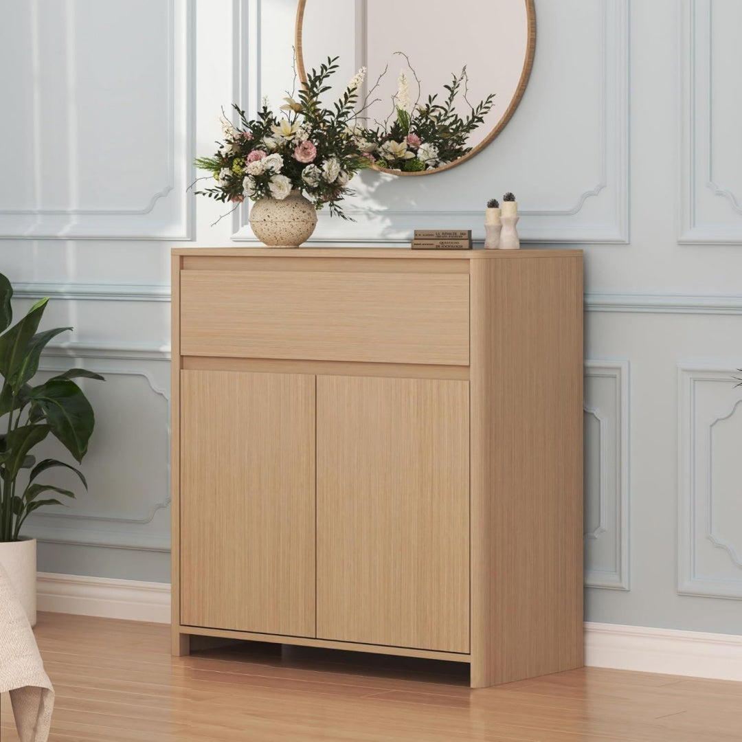 Esprit rustique commode marron, 88 x 79 x 39cm